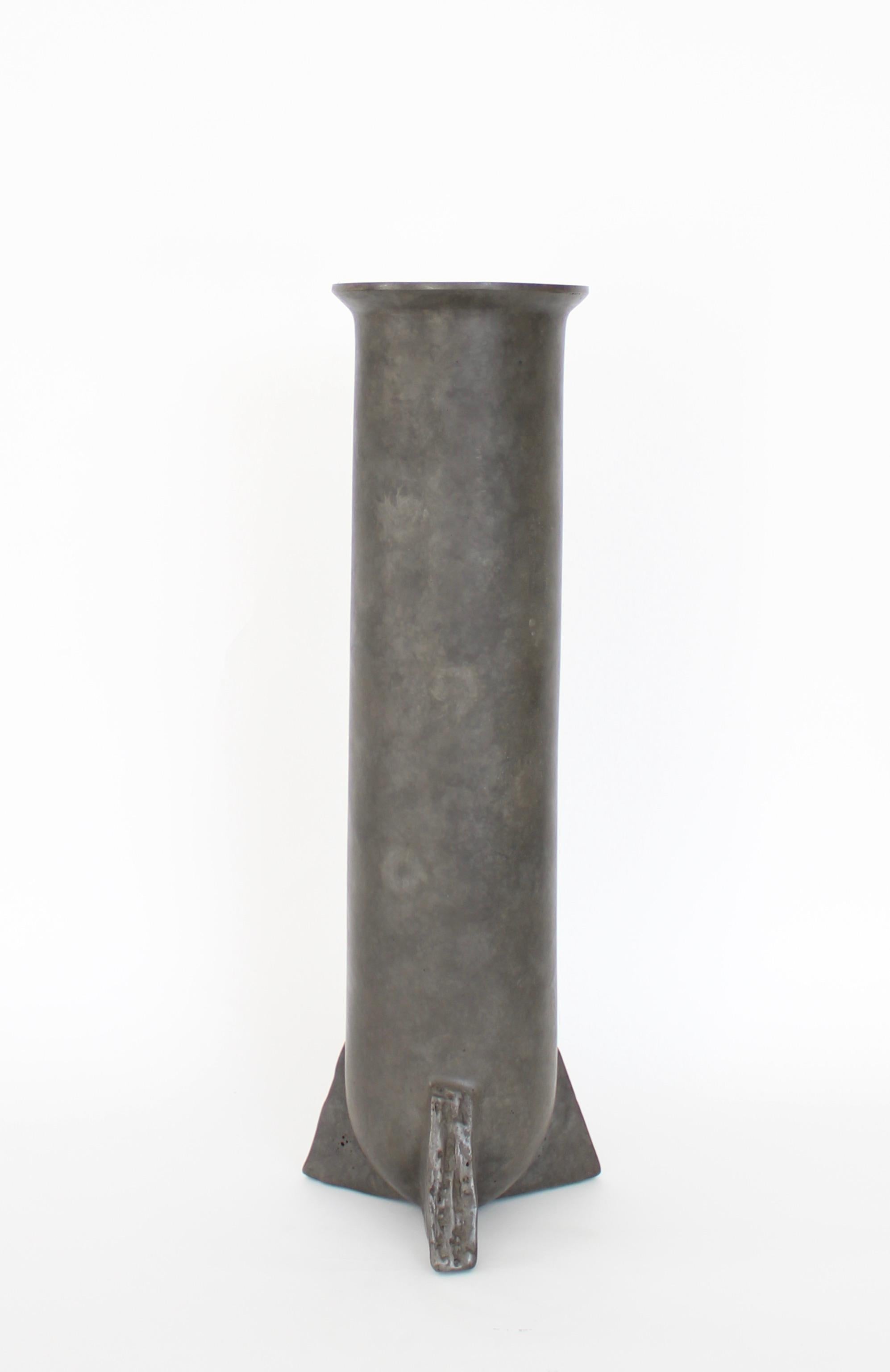 Contemporary Rick Owens Bronze Sculptural Urnette Vase in Nitrate Patina