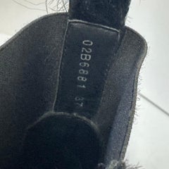 Rick Owens Black Calf Hair Beatle Bozo Boots IT 37 Clear Platform Tractor Sole