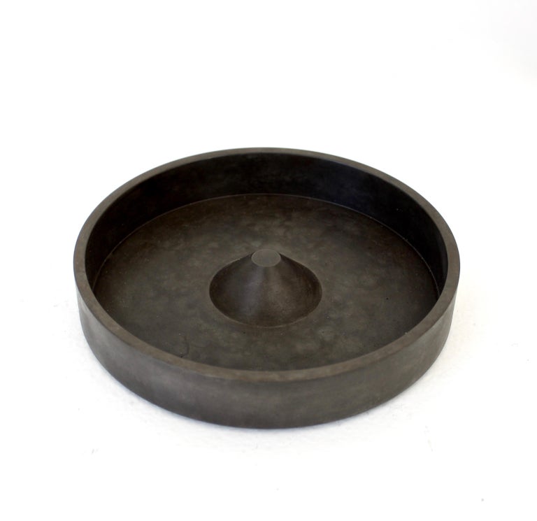 Rick Owens bronze relic collection ashtray or vide poche. 
This is shown in the nitrate patina. 
Originally designed in 2012. 
Each piece is handcrafted in France and each bronze is signed. 
The nitrate is a lighter more natural patina. 
Lead time