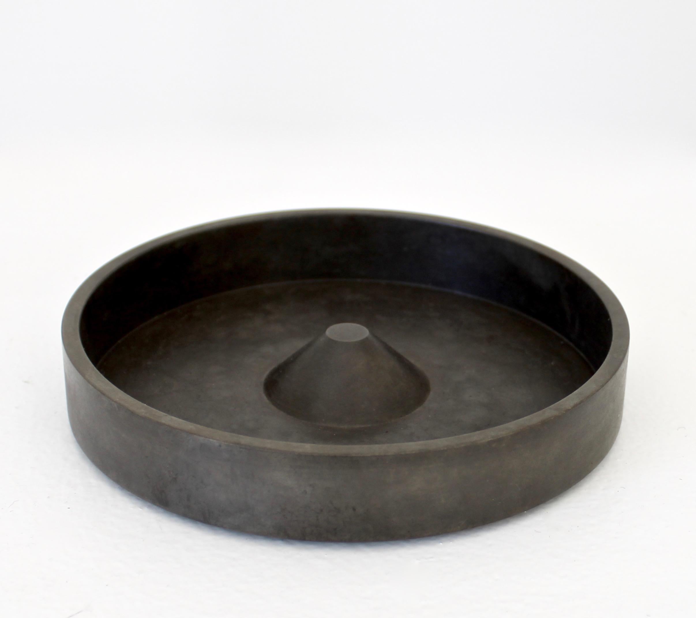 Modern Rick Owens Cast Bronze Ashtray or Vide Poche Nitrate Patina For Sale