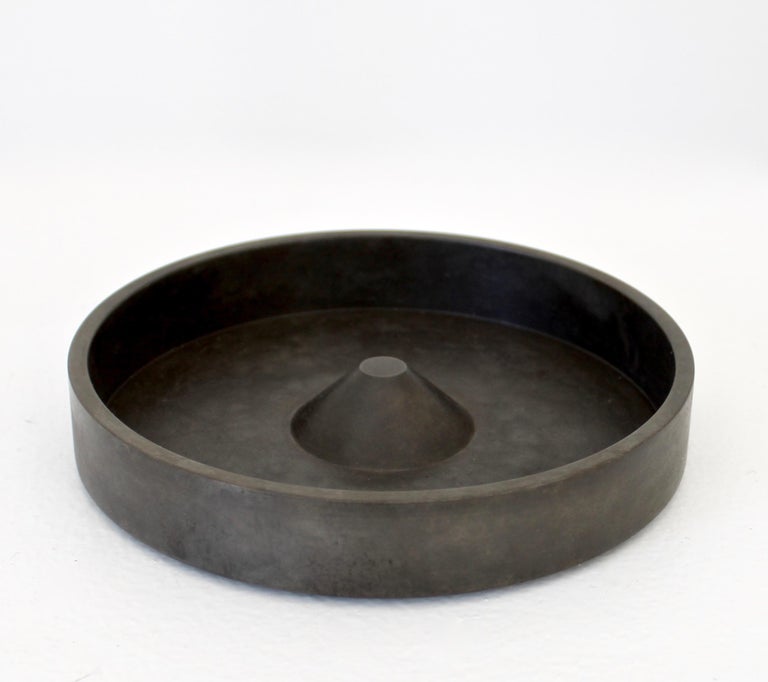 French Rick Owens Cast Bronze Ashtray or Vide Poche Nitrate Patina For Sale