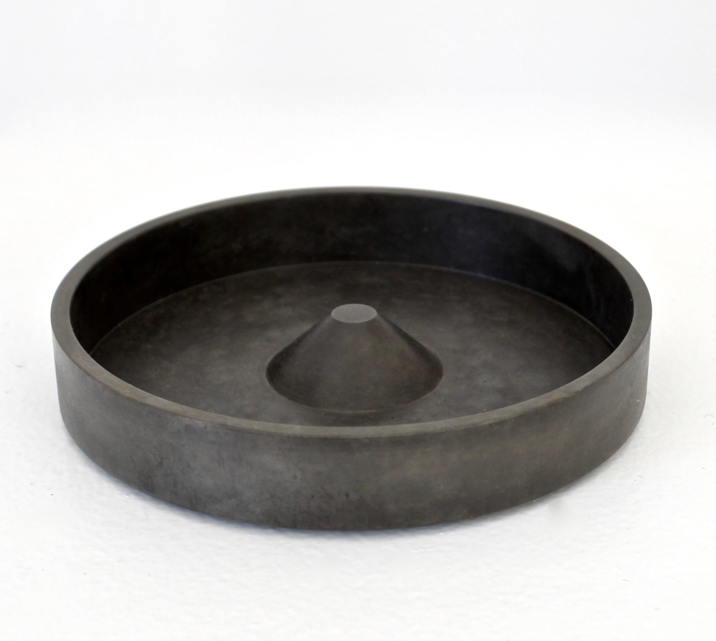 French Rick Owens Cast Bronze Ashtray or Vide Poche Nitrate Patina For Sale