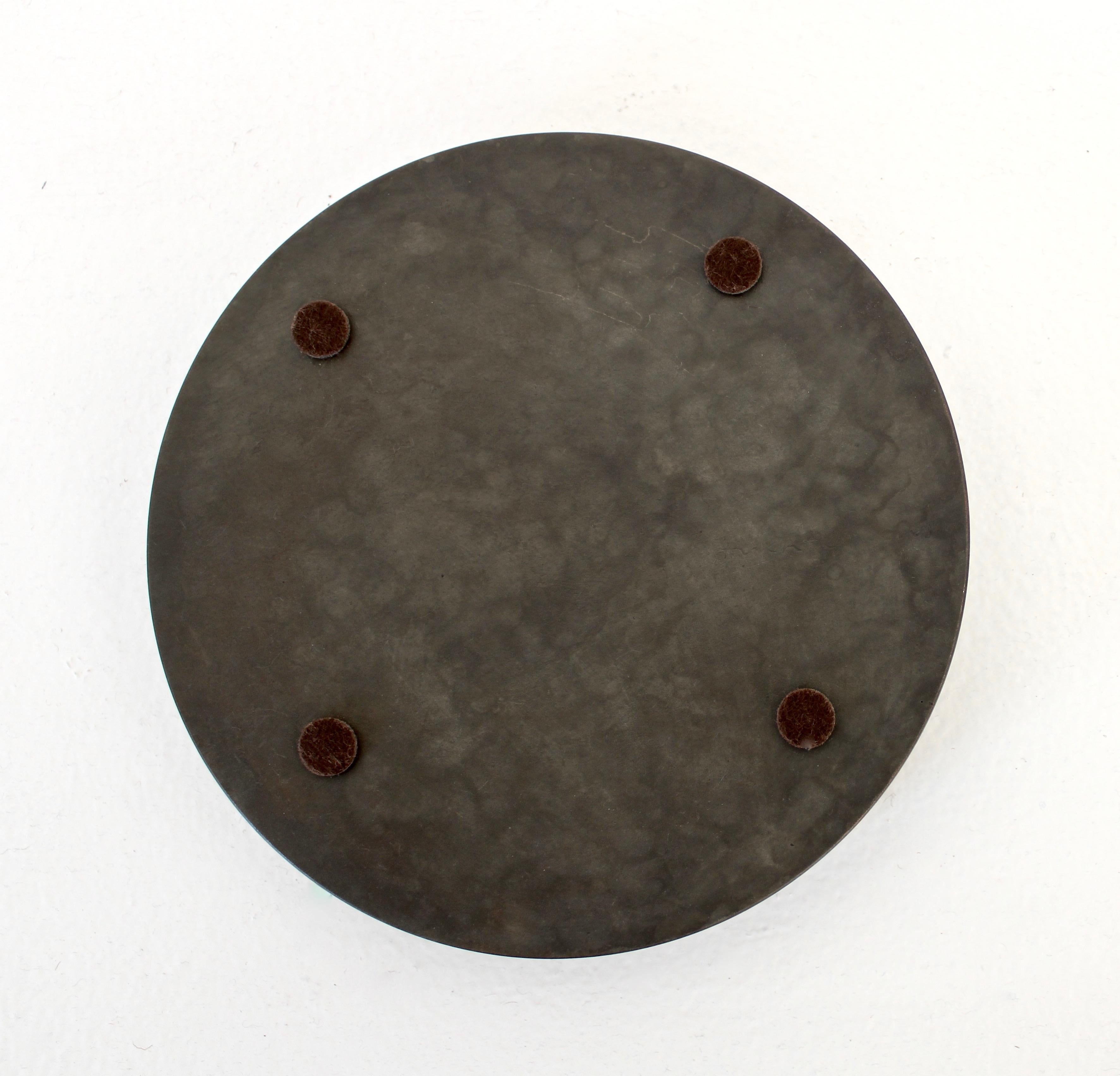 Rick Owens Cast Bronze Ashtray or Vide Poche Nitrate Patina In Excellent Condition For Sale In Chicago, IL