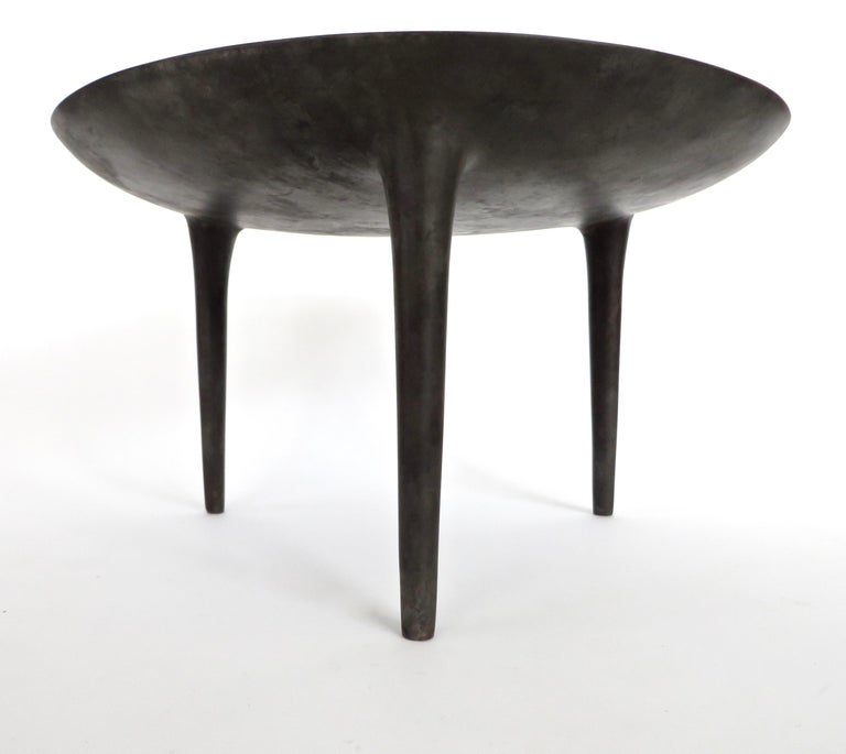 Rick Owens Cast Bronze Low Brazier Side Table Nitrate Patina 3