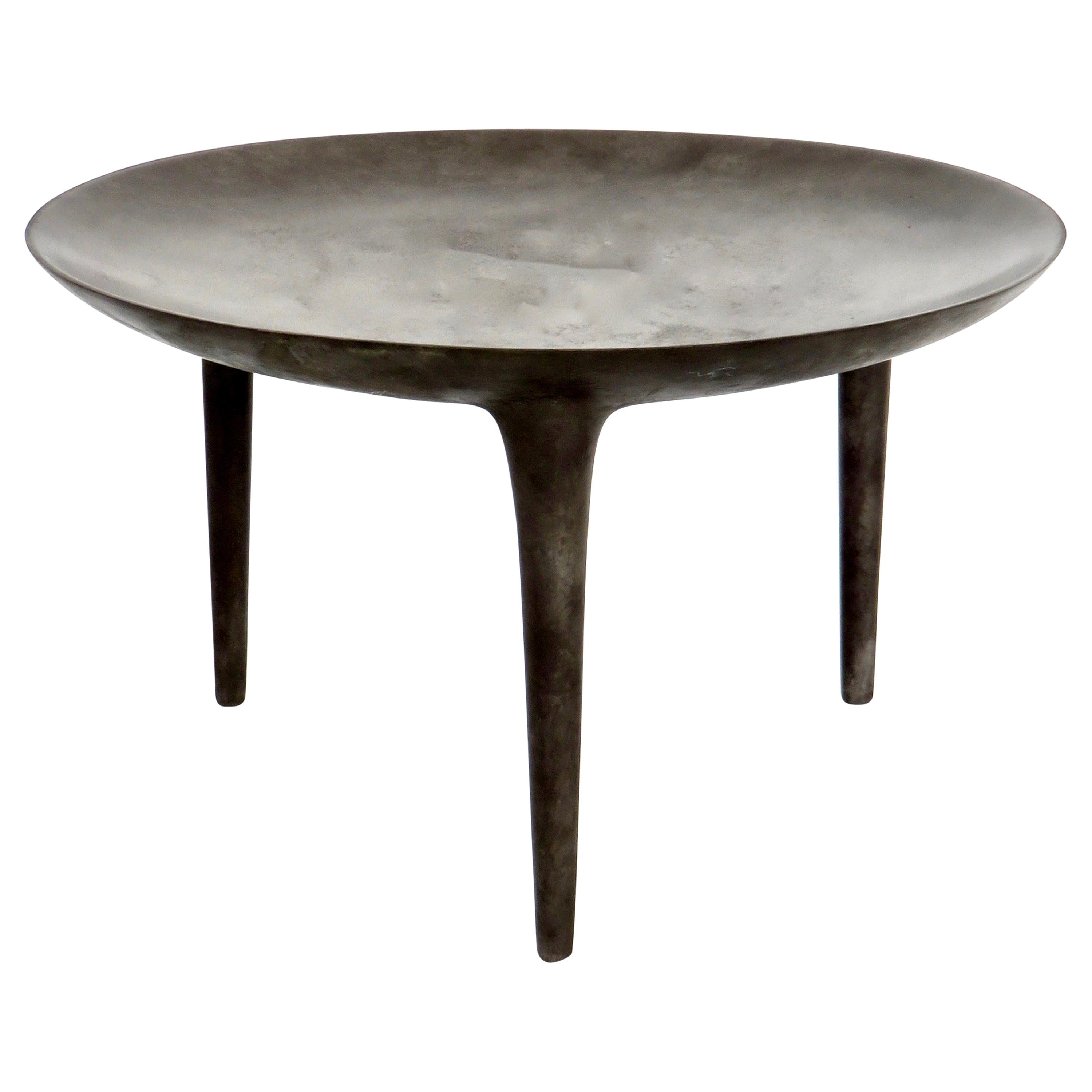 Rick Owens Cast Bronze Low Brazier Side Table Nitrate Patina