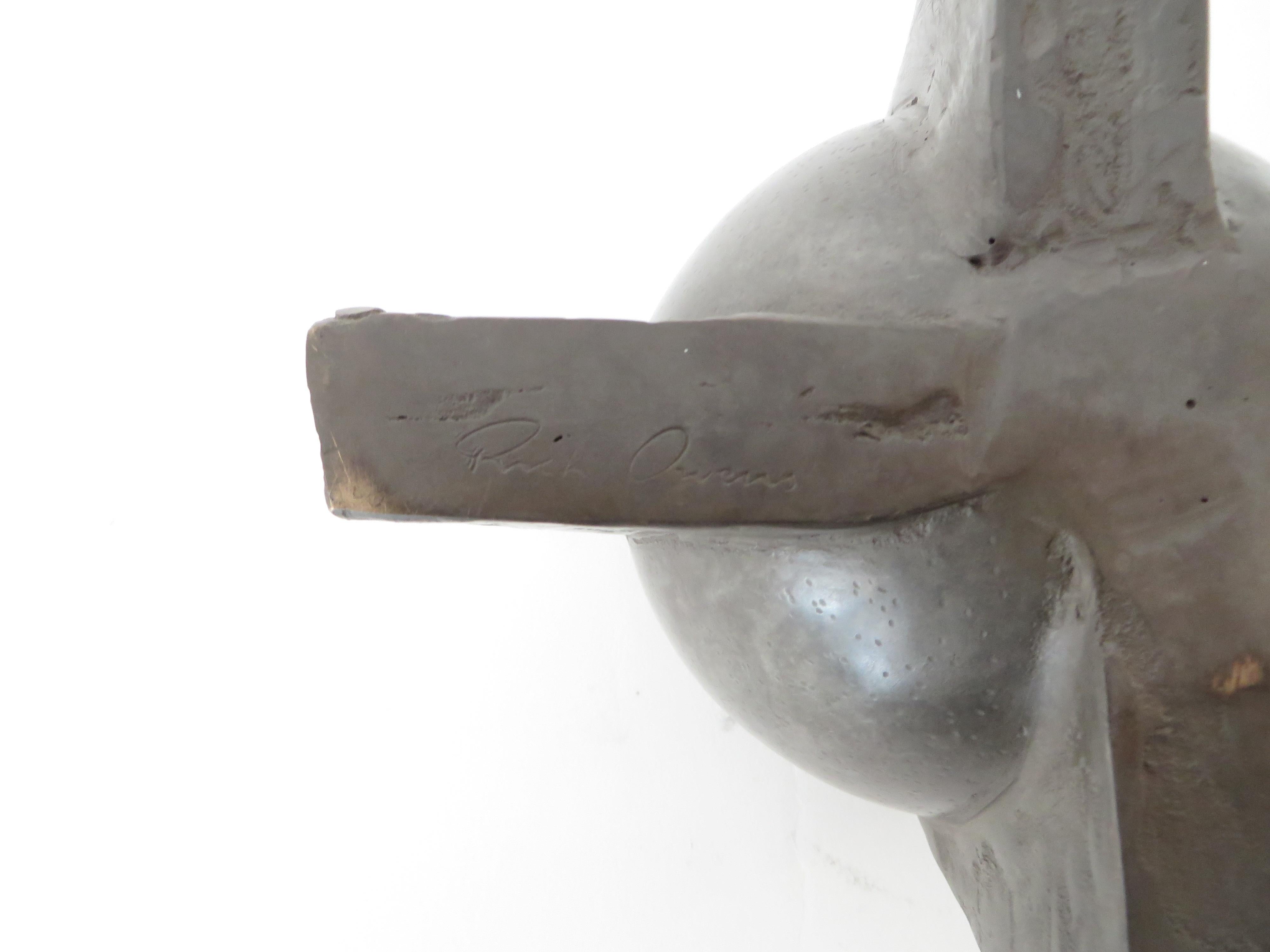 Rick Owens Cast Bronze Coupe Nitrate Patina Vase In Excellent Condition For Sale In Chicago, IL