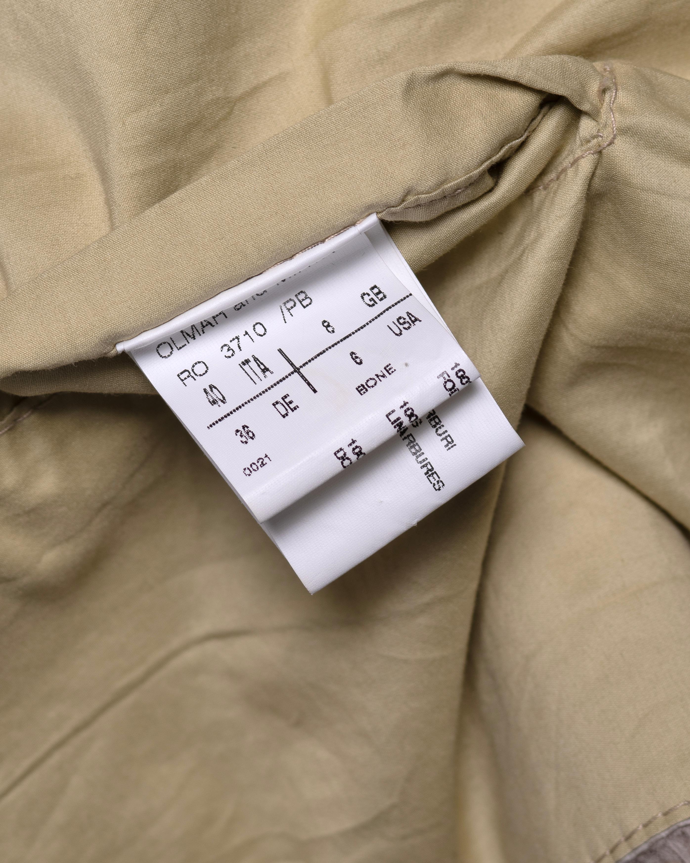 Rick Owens Cream Shearling Cropped Wrap Jacket, FW 2004 8