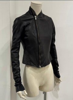 Rick Owens cropped leather jacket
