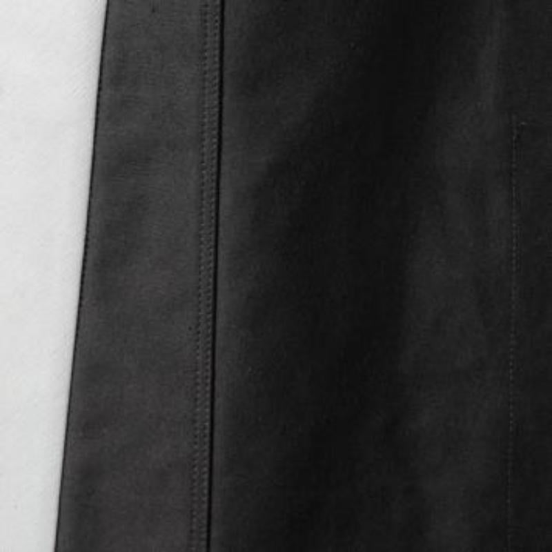 Rick Owens Darkdust Cotton Asymmetric Hem Contrast Trim Sleeveless Jacket S en venta 3