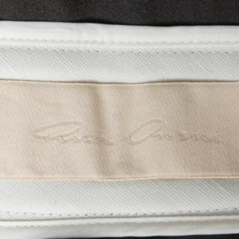 Rick Owens Darkdust Cotton Asymmetric Hem Contrast Trim Sleeveless Jacket S en venta 4