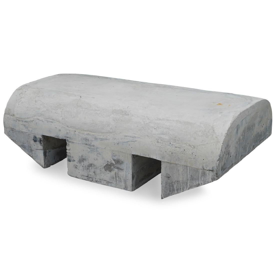 Rick Owens Concrete Bench, 2016
This striking concrete bench by Rick Owens, created in 2016, embodies the designer’s signature fusion of brutalism and minimalism. Crafted from raw concrete, the bench presents a monolithic silhouette with clean lines