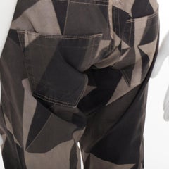 RICK OWENS DRKSHDW 2013 Vintage Island Detroit camo polygon tapered pants 29"