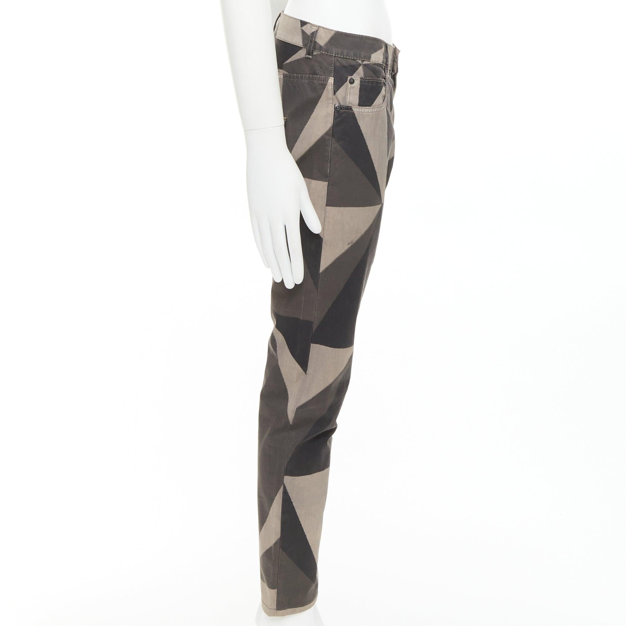 RICK OWENS DRKSHDW 2013 Vintage Island Detroit camo polygon tapered pants 29