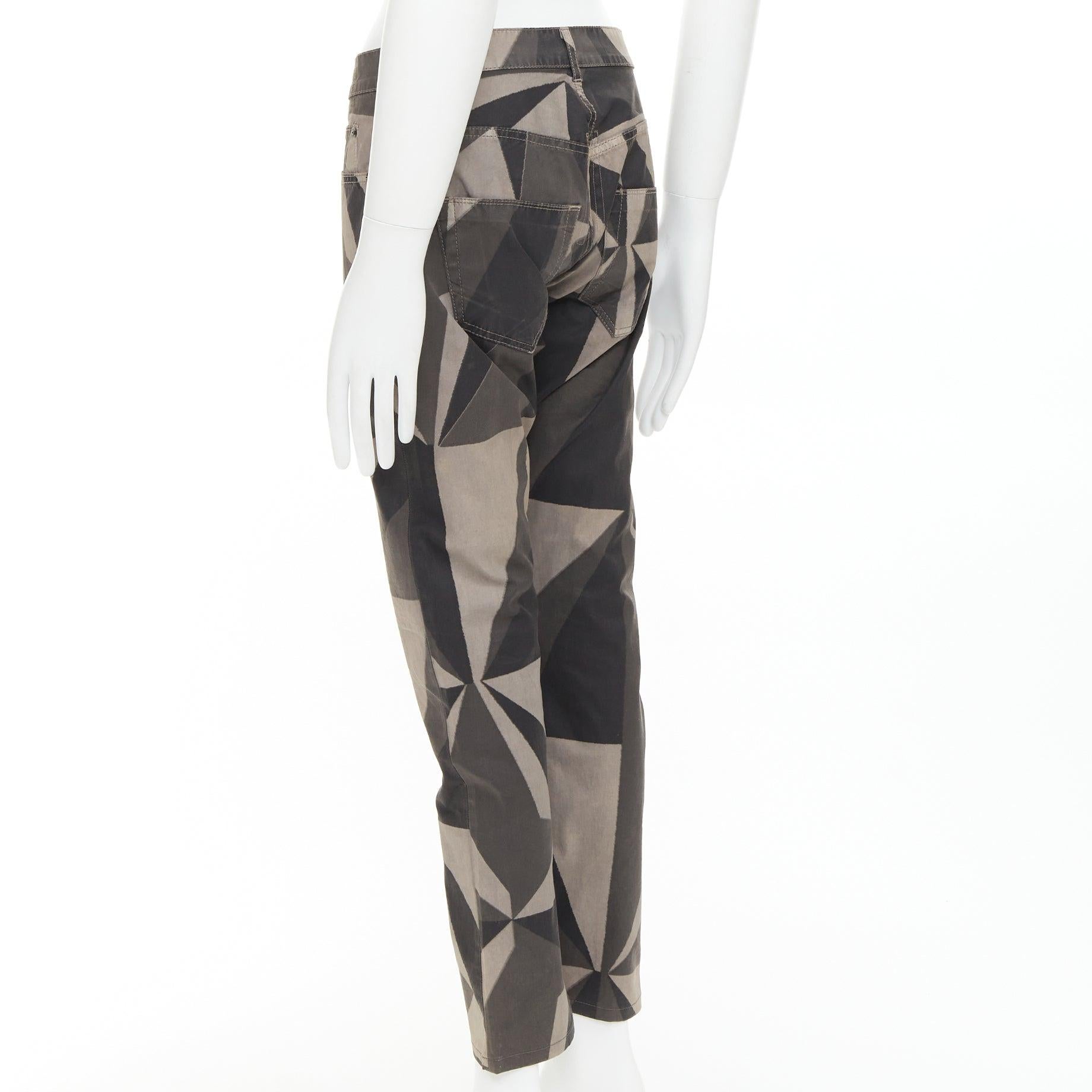 RICK OWENS DRKSHDW 2013 Vintage Island Detroit camo polygon tapered pants 29