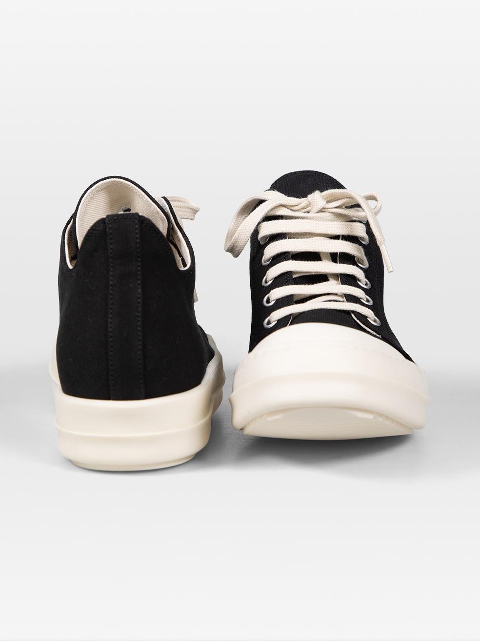 Beige Rick Owens DRKSHDW Black & White Chunky Lace Up Trainers Size IT 40 For Sale