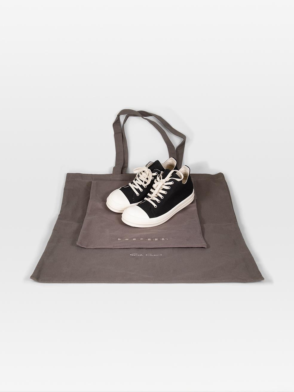 Rick Owens DRKSHDW Black & White Chunky Lace Up Trainers Size IT 40 For Sale 2