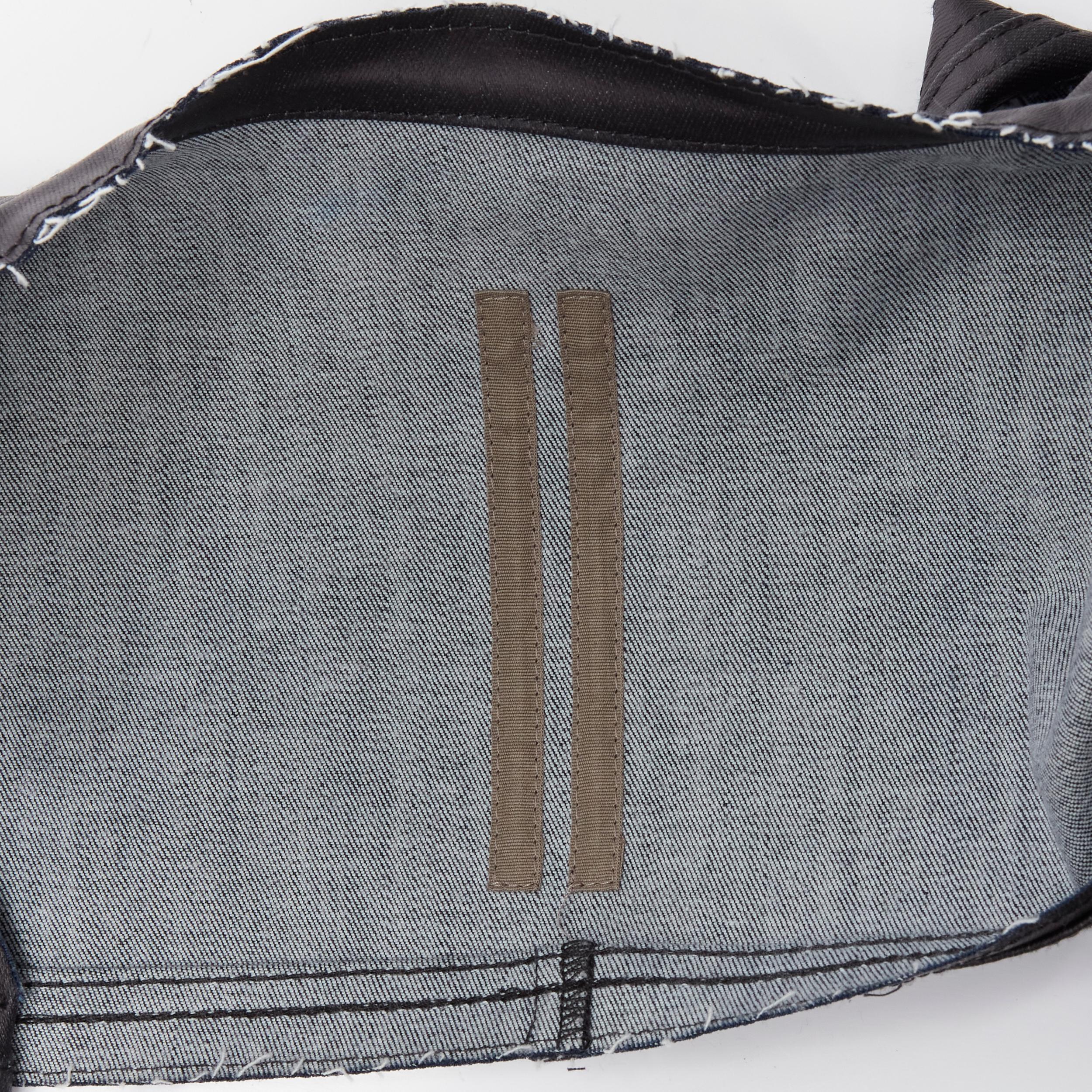 RICK OWENS DRKSHDW Jumbo Trucker black coated denim deconstructed vest M 5