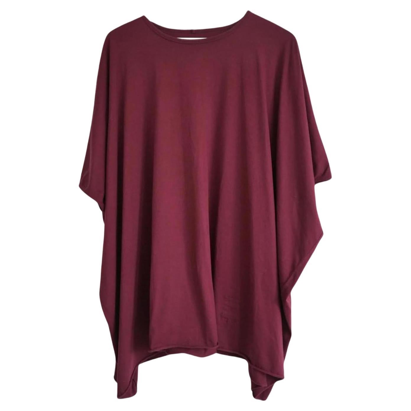 Rick Owens DRKSHDW Minerva Bruise Red Oversized T-shirt Top For Sale