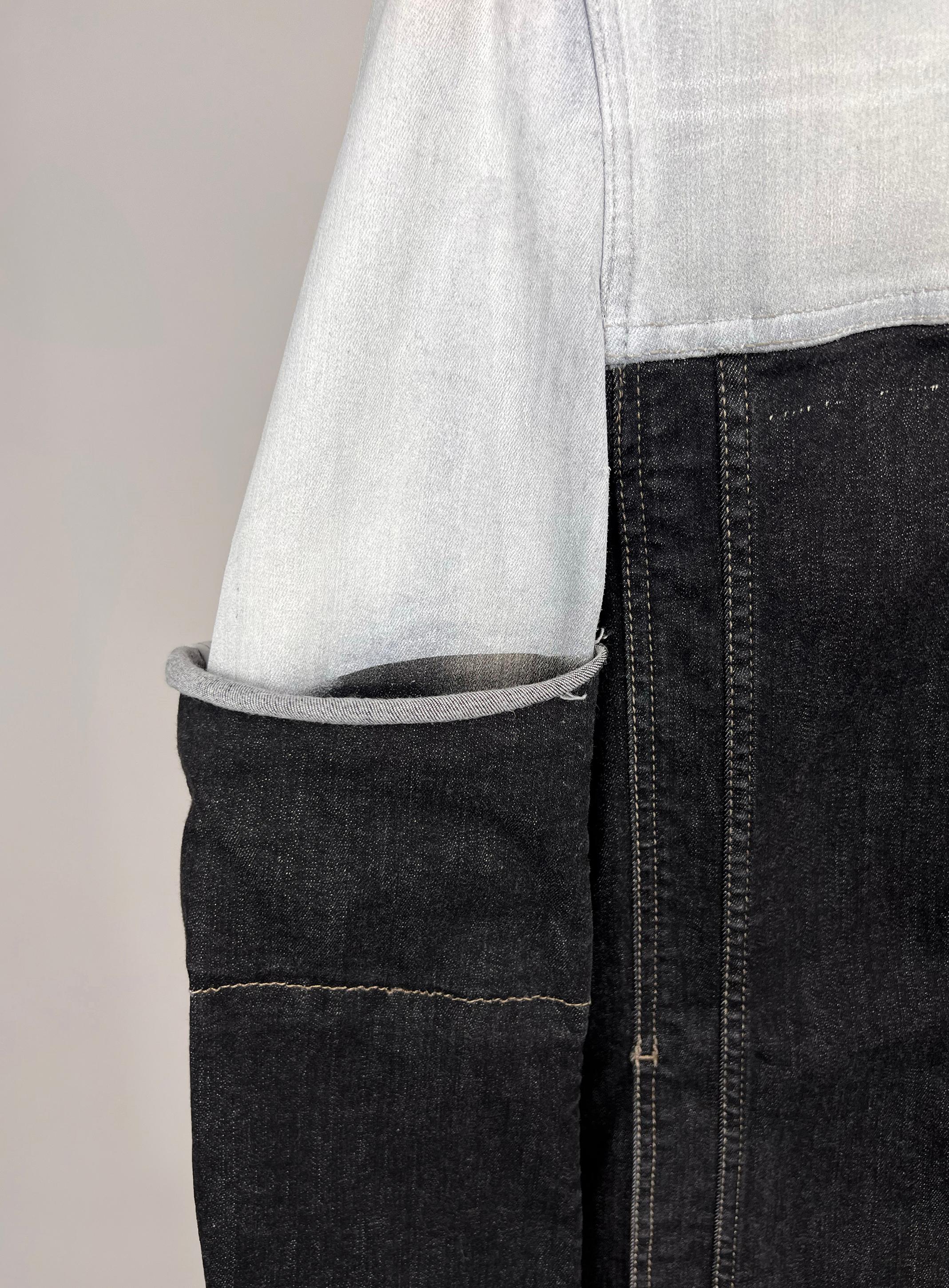 Rick Owens DRKSHDW painted panel denim jacket For Sale 6
