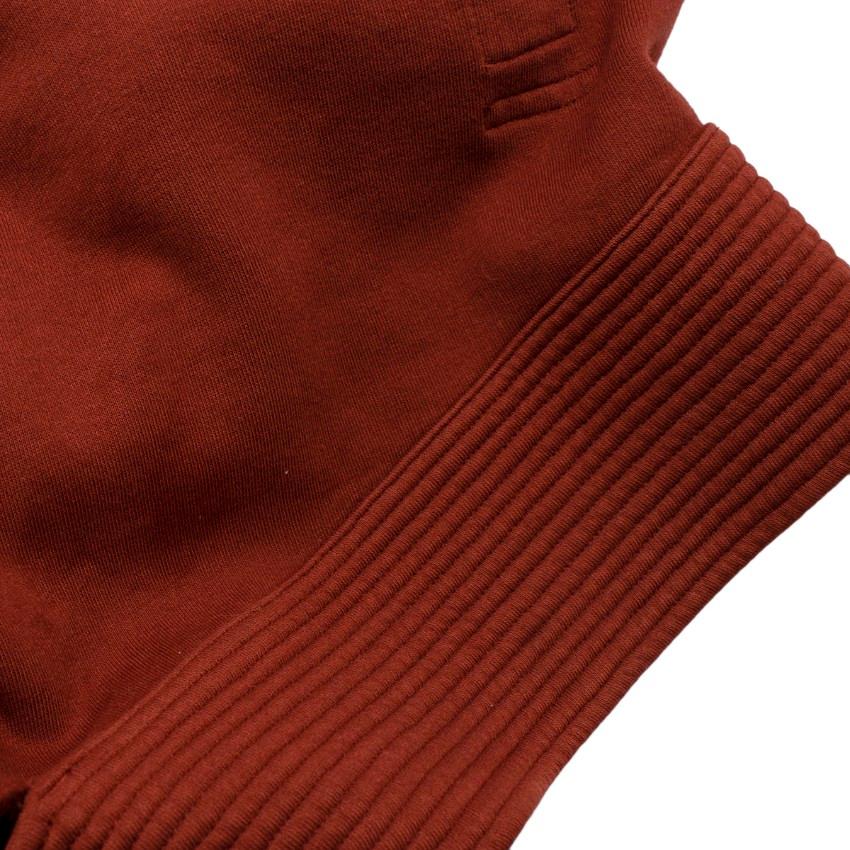Rick Owens DRKSHDW Rust Red Torn Hem Sweatshirt For Sale 1