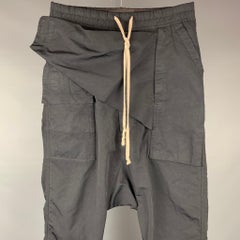 RICK OWENS DRKSHDW Size S 09 Black Cotton / Polyamide Drop-Crotch Casual Pants