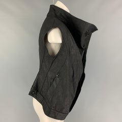 RICK OWENS DRKSHDW Size XS Black Coated Sleeveless Vest