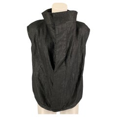 RICK OWENS DRKSHDW Size XS Black Coated Sleeveless Vest