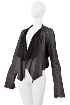 Rick Owens Extra Fine Brown Leather Jacket 2004