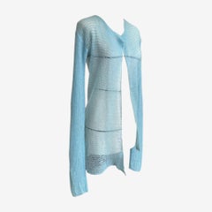Rick Owens F/W 2004 Queens Blue Knit Cardigan