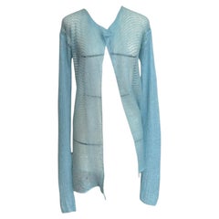 Rick Owens F/W 2004 Queens Blue Knit Cardigan