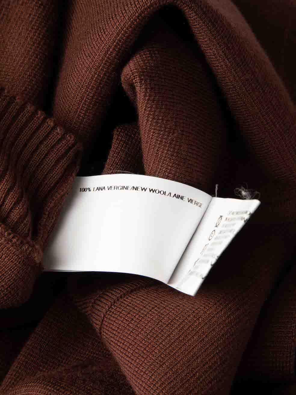 Rick Owens F/W 2014 Brown Midi Knitted Top Size M. Pour femmes en vente