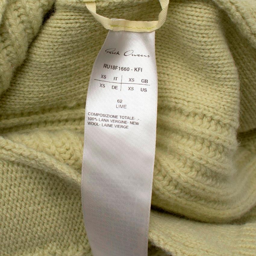 Rick Owens Suéter de lana acanalado Fisherman en venta 4