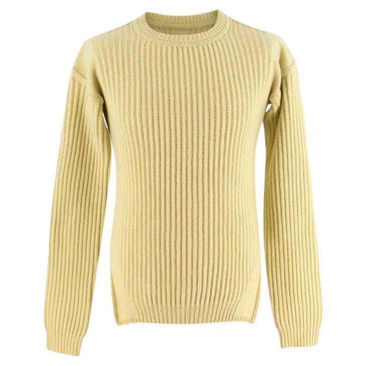 Rick Owens Fisherman Ribbed Wool Sweater For Sale