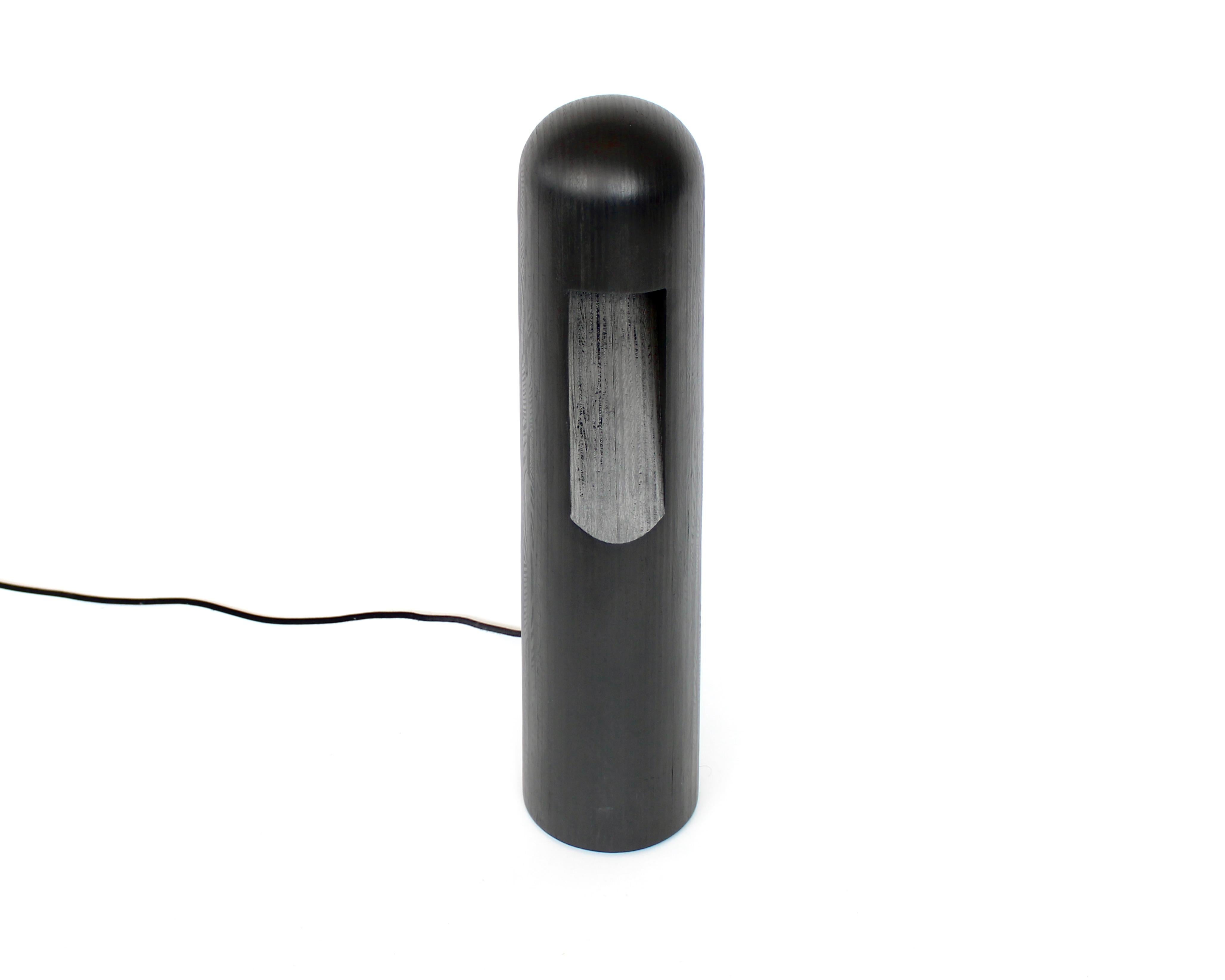 Moderne Rick Owens - Lampe de table ou lampadaire en contreplaqué noir français en vente