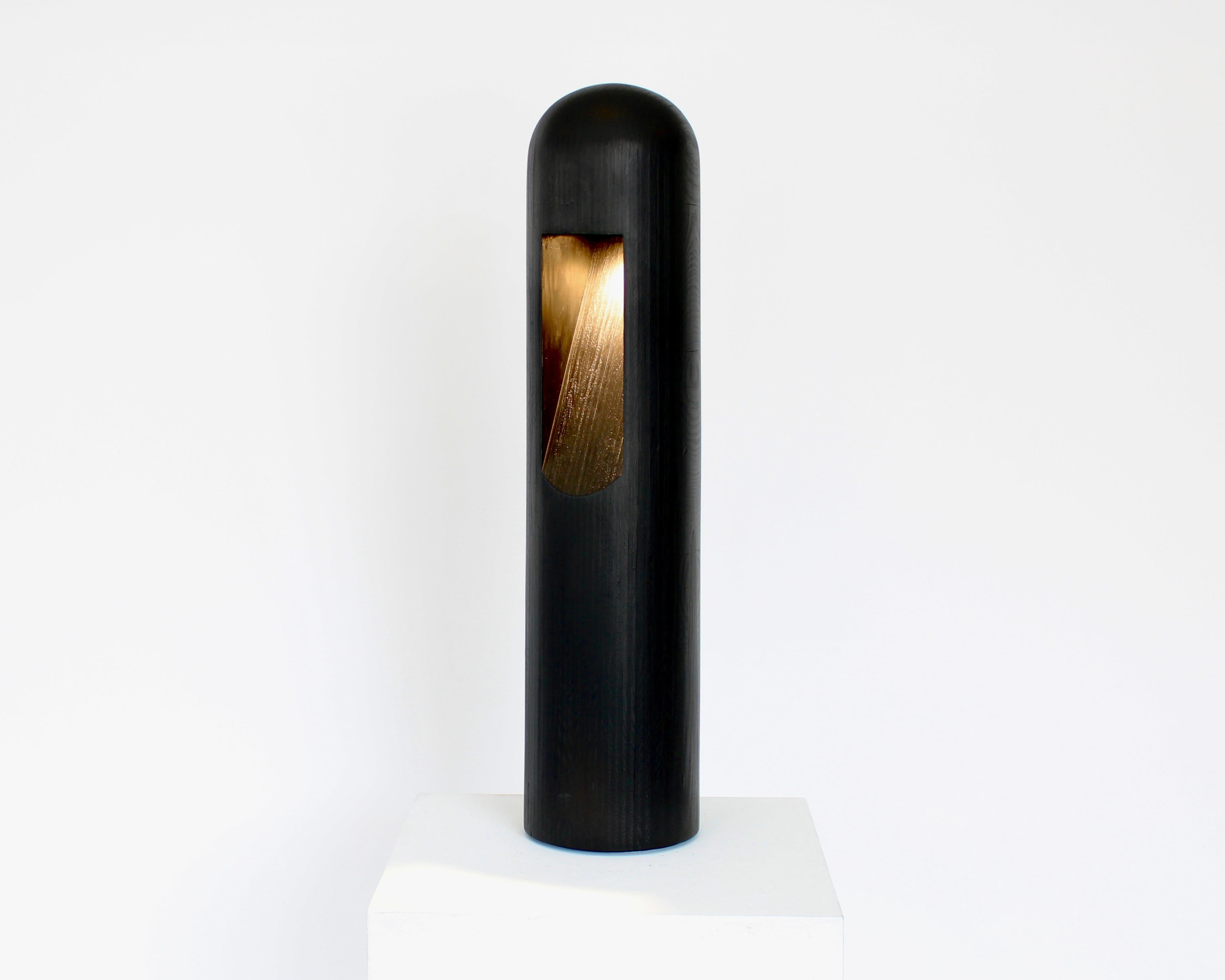 Rick Owens - Lampe de table ou lampadaire en contreplaqué noir français en vente 1
