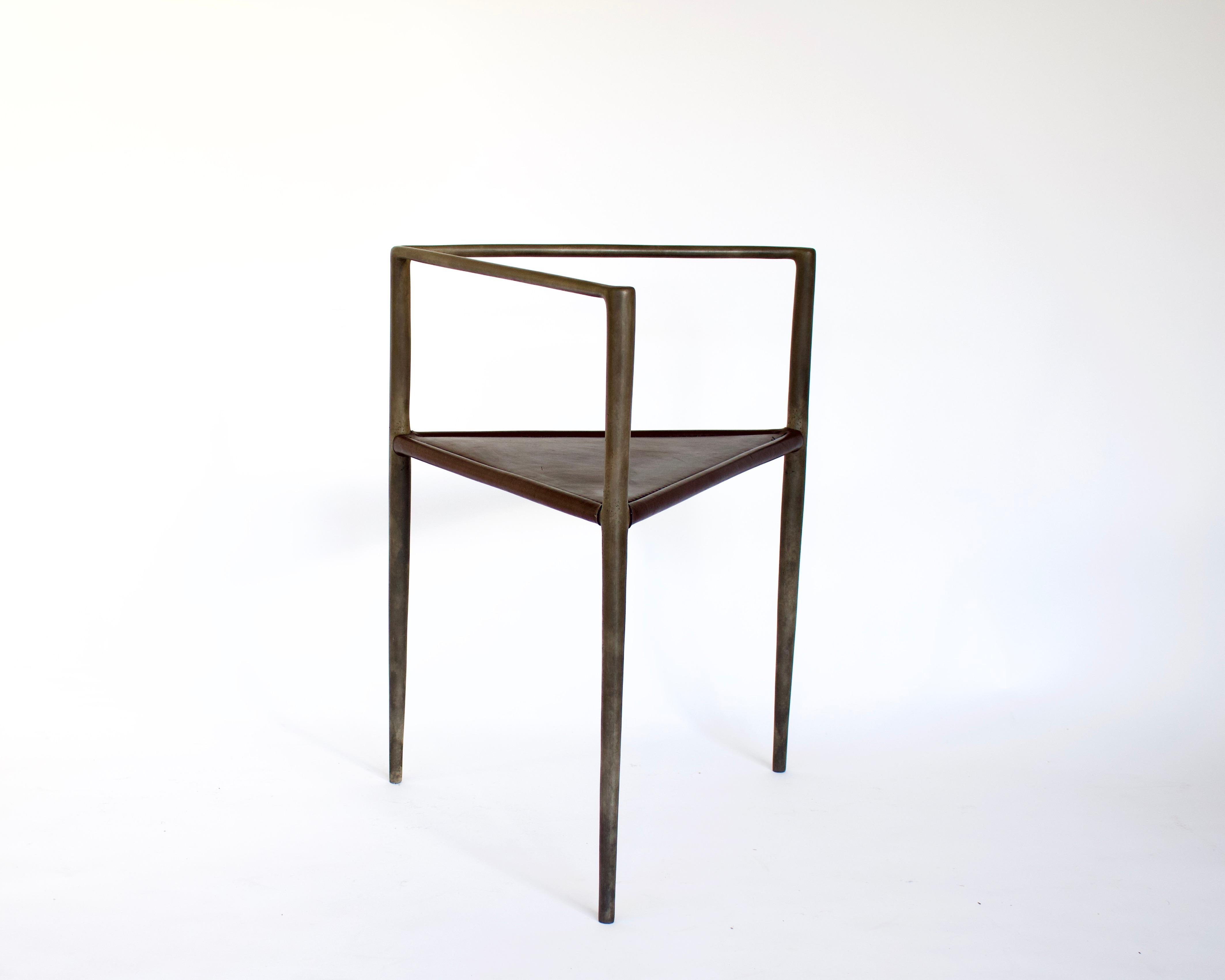 Modern Rick Owens French Cast Bronze Alchemy Chair Nitrate Patina For Sale