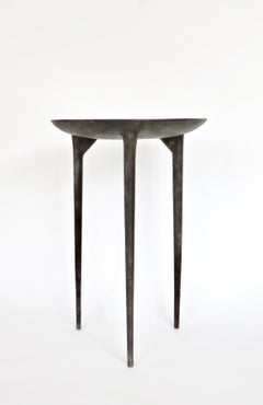 Tavolino con braciere alto in bronzo fuso Rick Owens Patina di nitrato