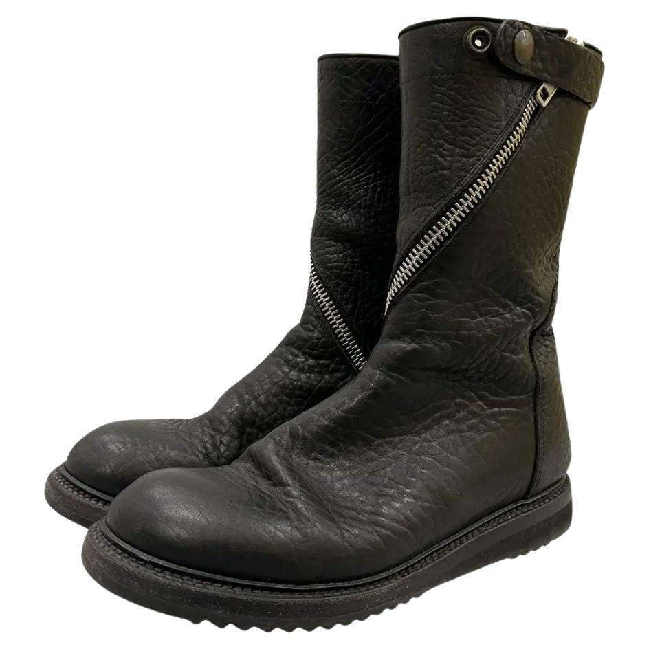 Rick Owens FW 11 Limo Spiral Leather Zip Boots