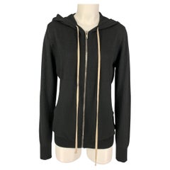 RICK Owens FW 20 Taglia S Cardigan nero in cashmere con cappuccio