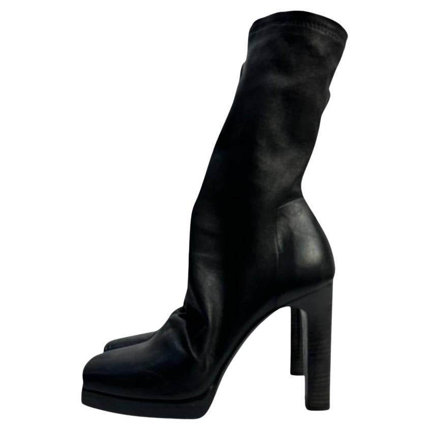 Botines de piel elástica fruncidos RICK OWENS - Talla 37