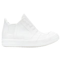RICK OWENS Geobasket Mummy Gips umwickelter weißer Mid-Top-Sneaker EU37