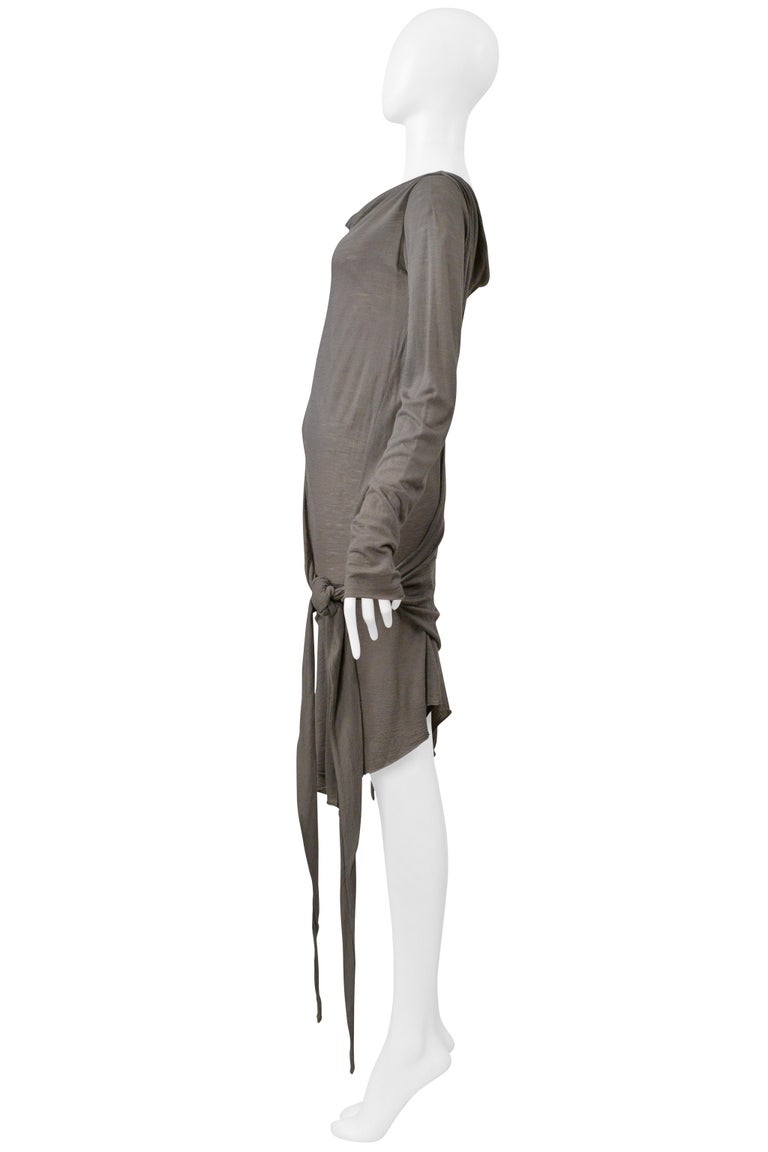 modest knitted dress Gathered Waist Knit Dress