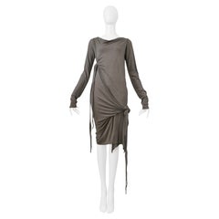 Rick Owens - Vestito grigio a maglia fine con nodo 2006
