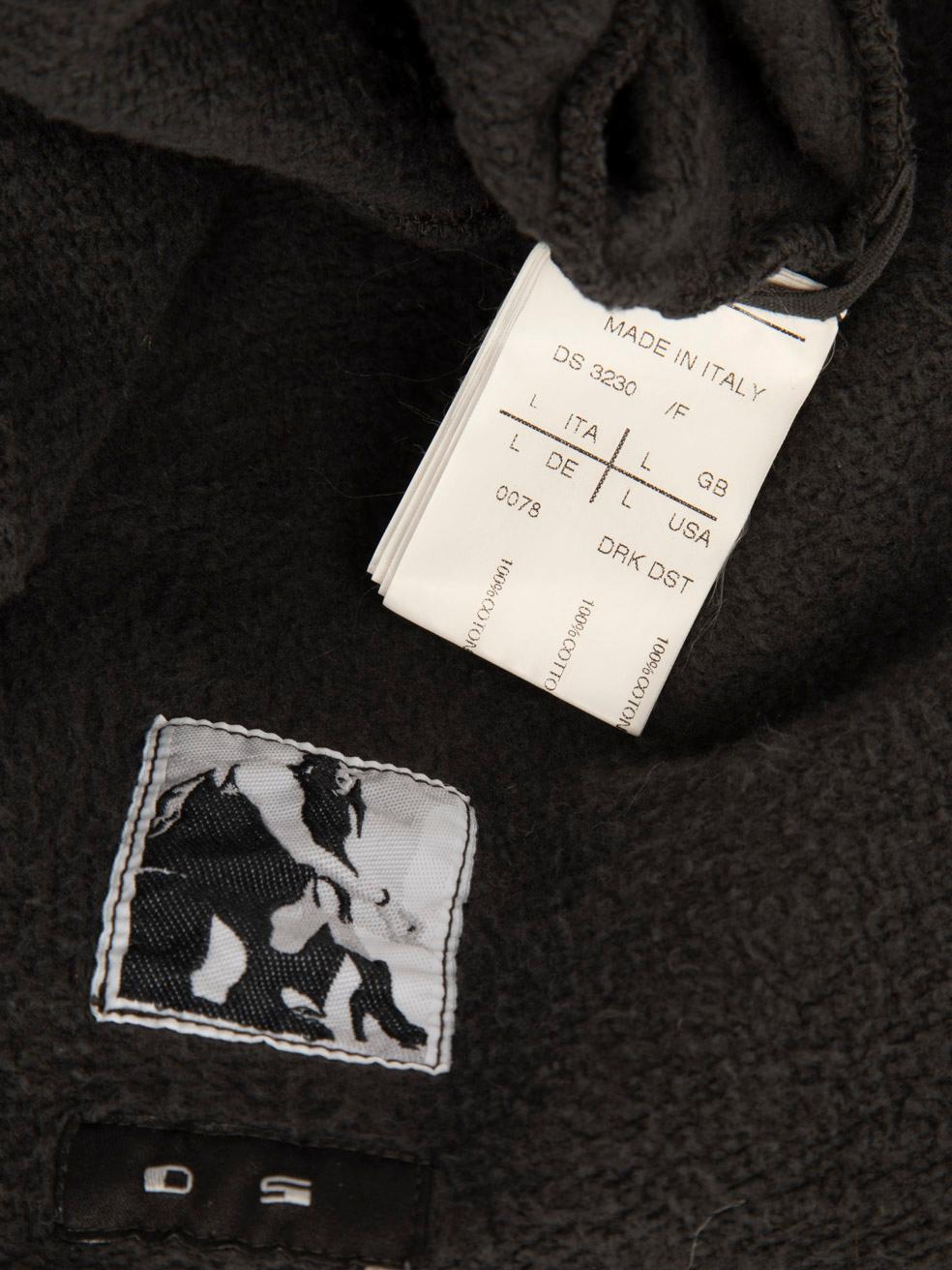 Rick Owens Graue Asymmetrische Jacke mit Reißverschluss Größe L im Zustand „Hervorragend“ im Angebot in London, GB