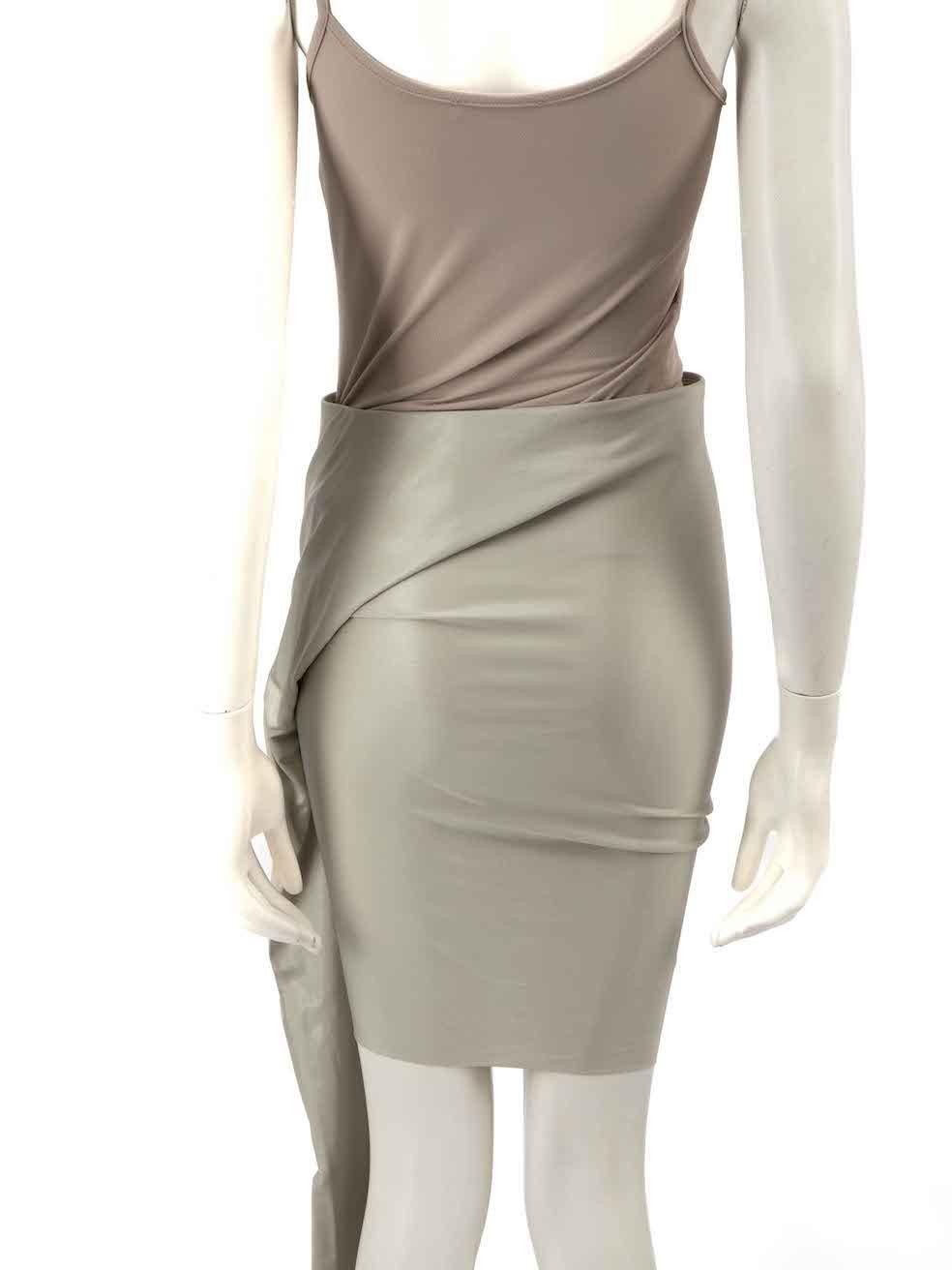 Gray Rick Owens Grey Front Draped Mini Skirt Size M