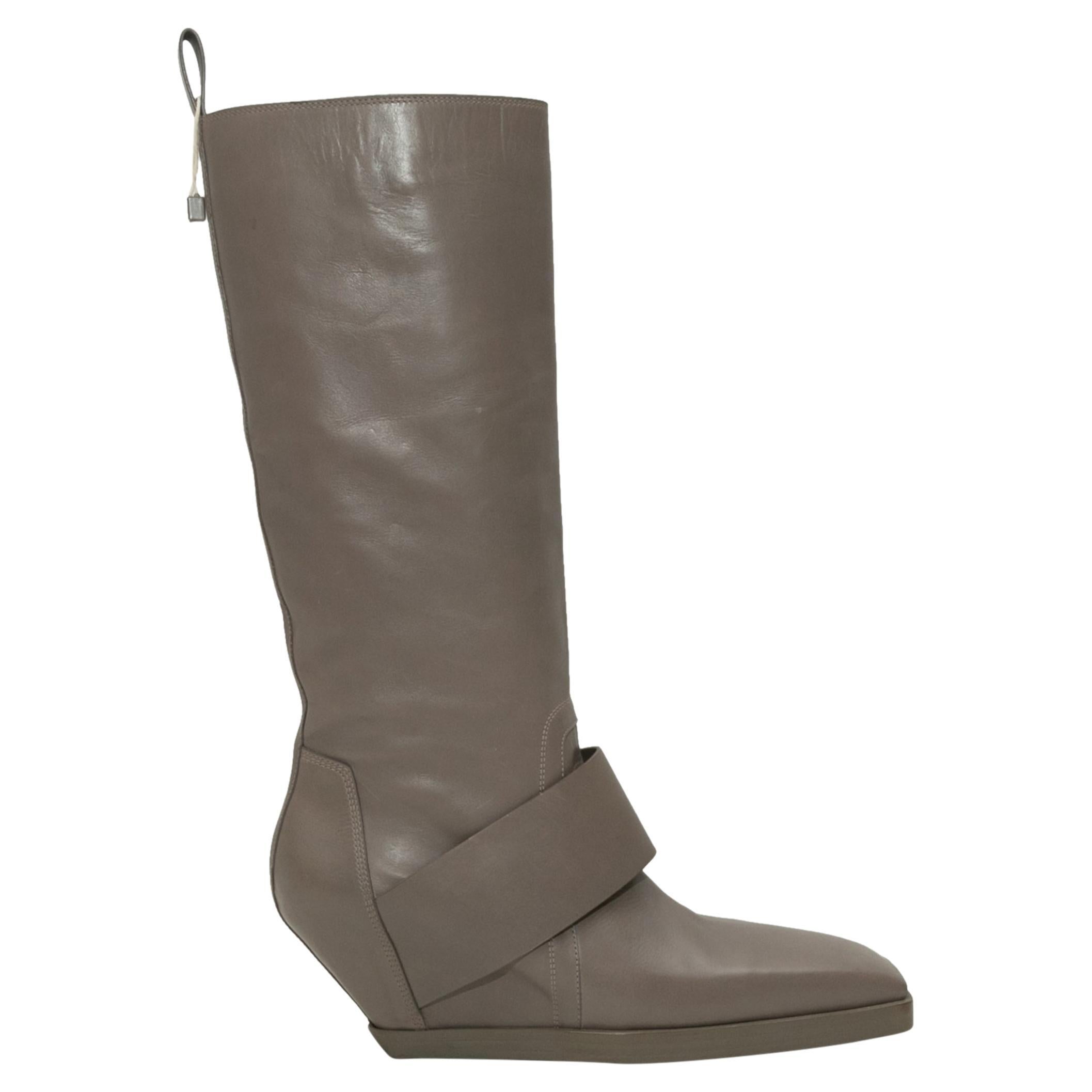 rick owens peep toe boots