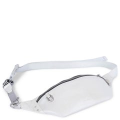 RICK OWENS ivory leather GEO Belt Bag