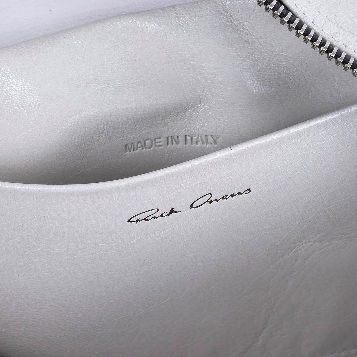 RICK OWENS ivory leather GEO Belt Bag 1