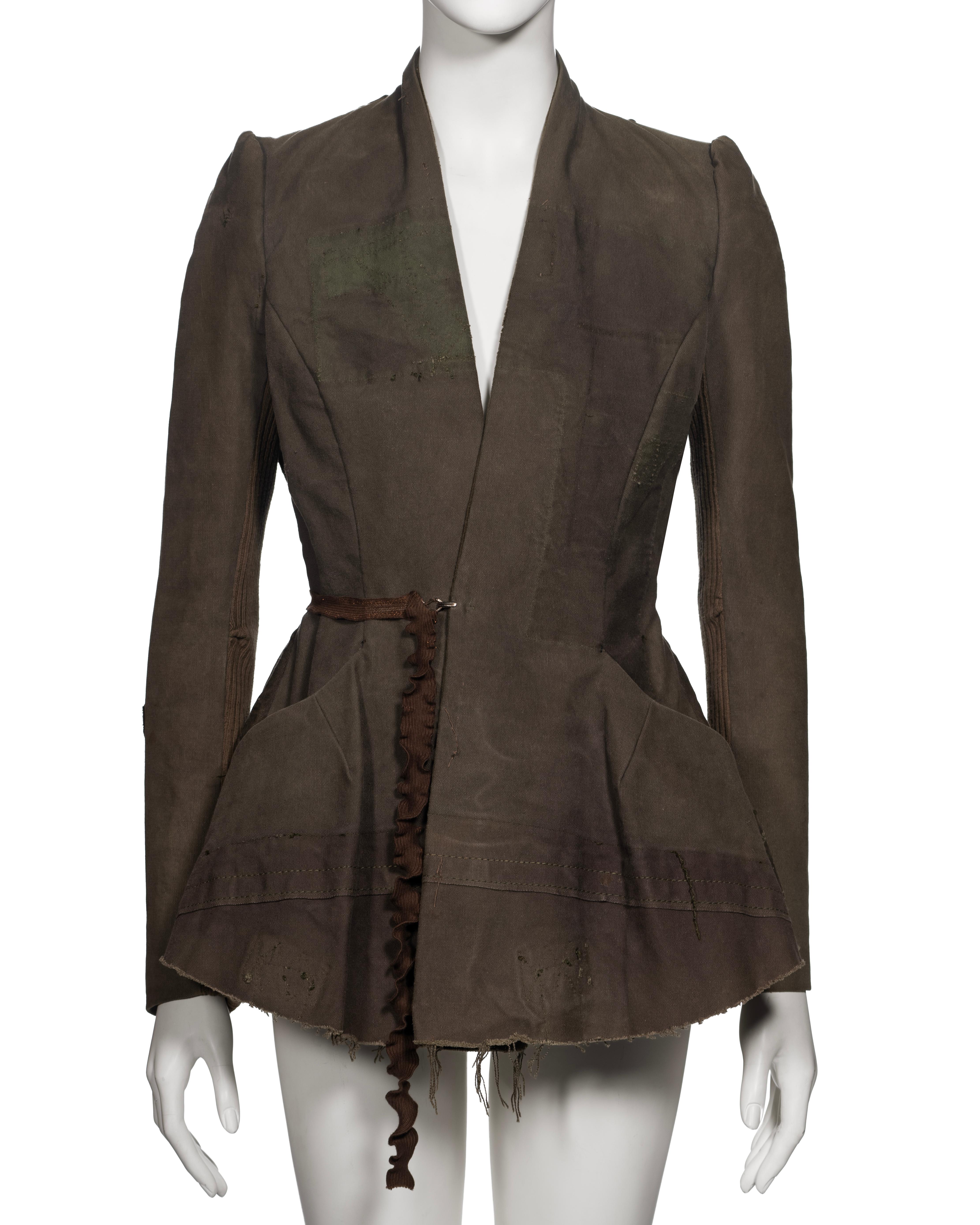 Women's Rick Owens Jacket Made From Deconstructed Military Surplus Bags, c. 1998