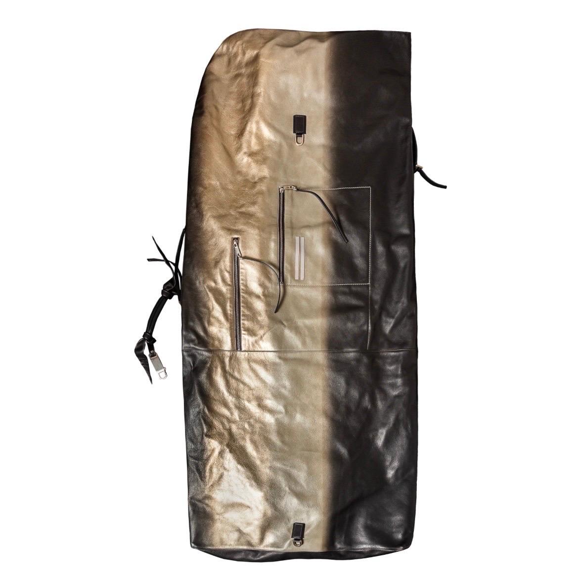 Rick Owens Larry Degrade Leather Mega Duffle Spring 2019 In Good Condition For Sale In Los Angeles, CA